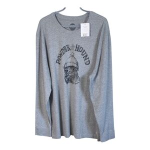 NWT Life Is Good Powder Hound Heather Gray Long Sleeve Men's Tee Size XL